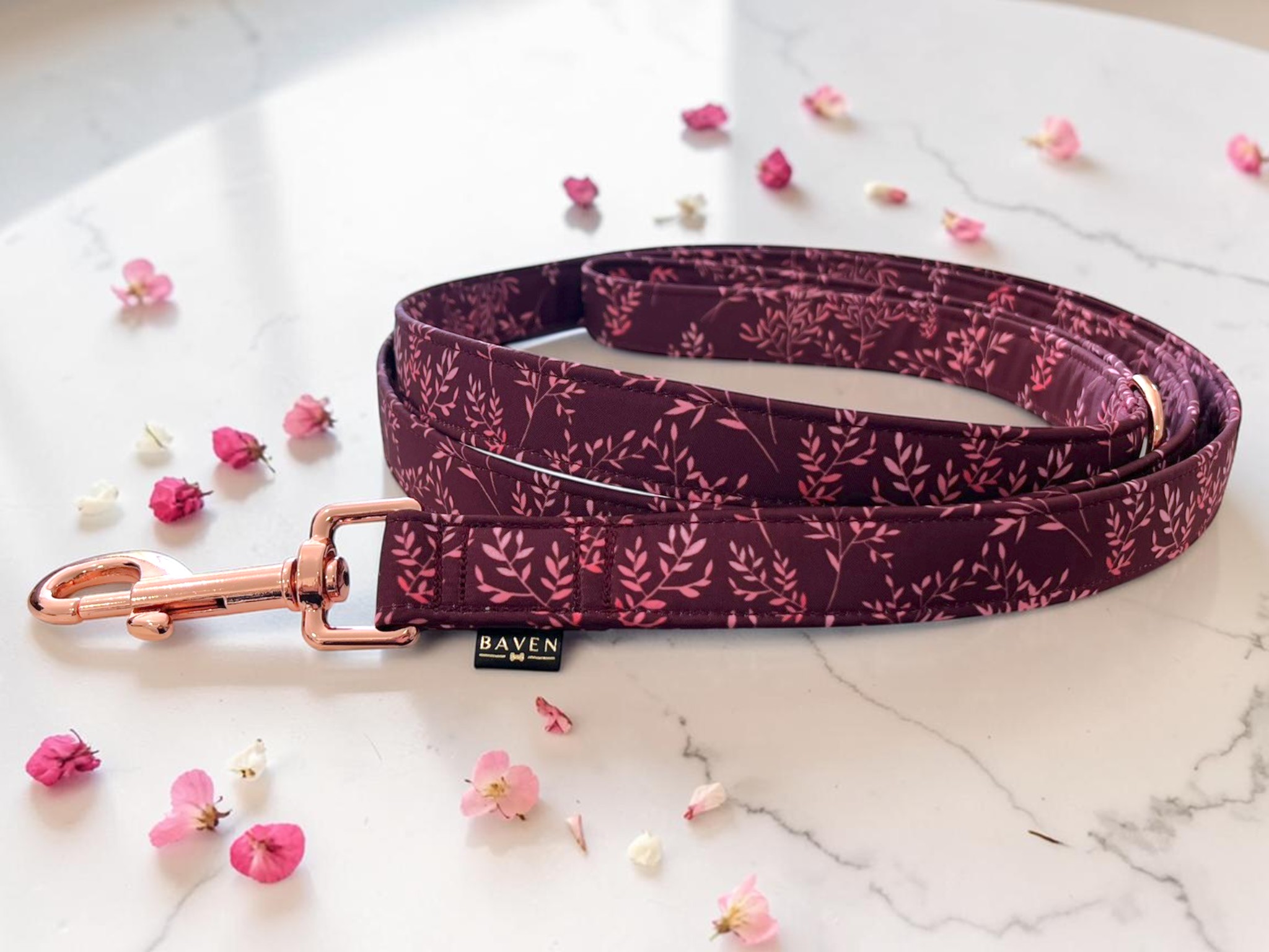 Vodítko pro psa Burgundy Blush